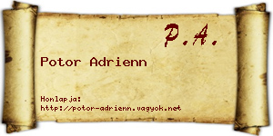 Potor Adrienn névjegykártya